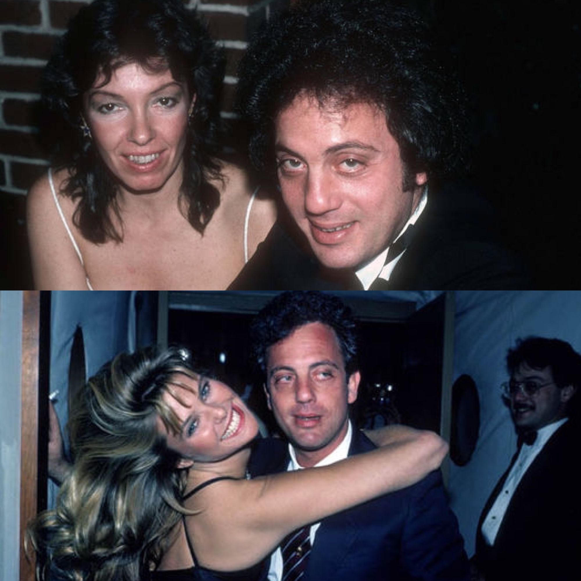 Billy Joel with first wife Elizabeth Weber and second Christie Brinkley.