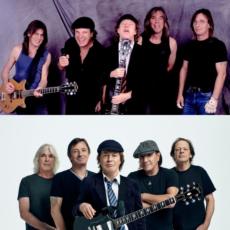 AC/DC in 2001 and 2020