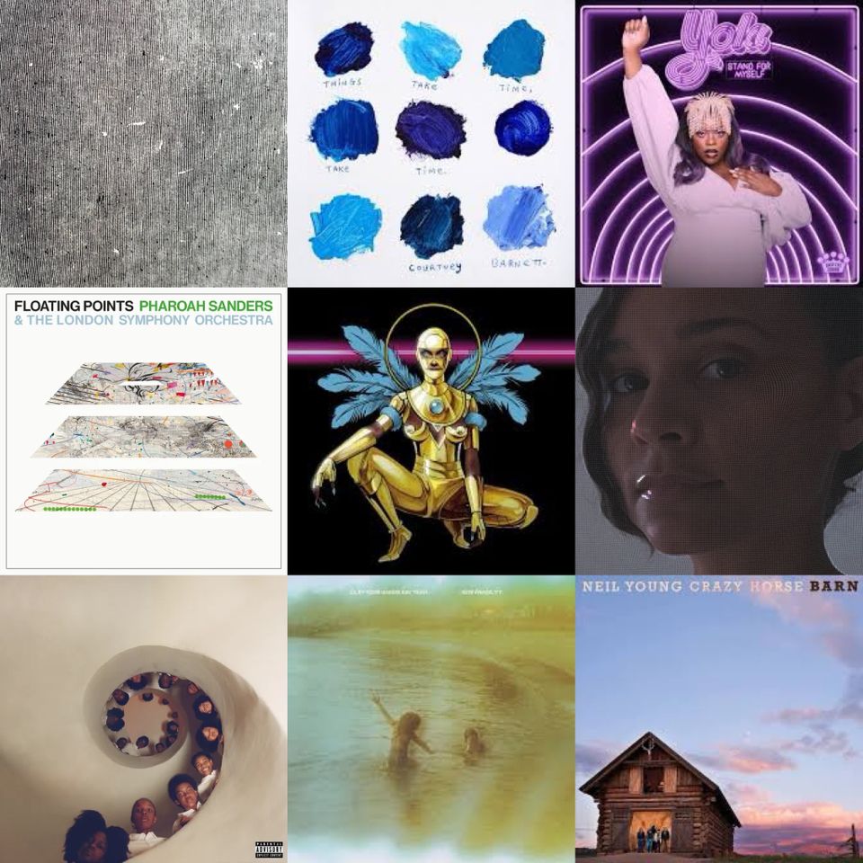 Album covers from my 10 favorite albums of 2021