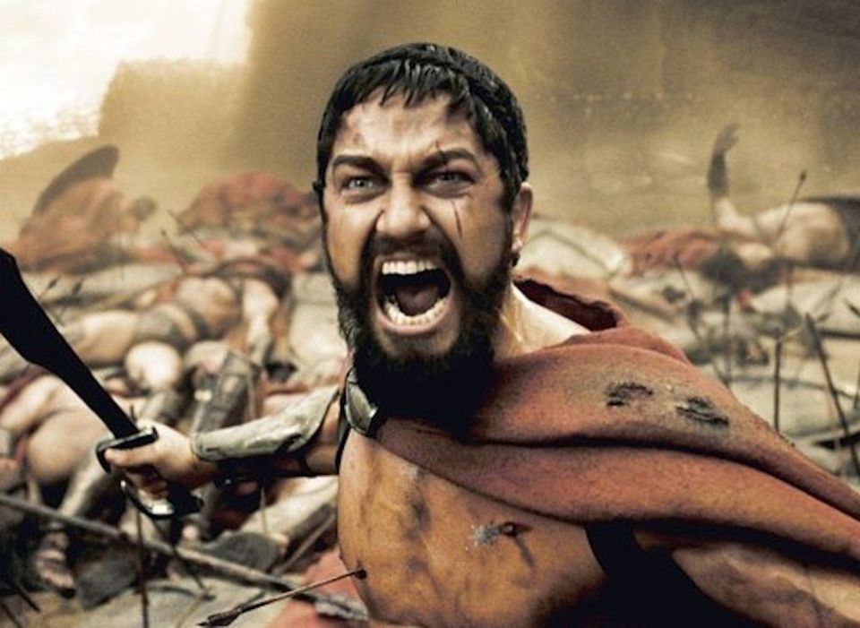 Gerard Butler in 300, because I love to pun.