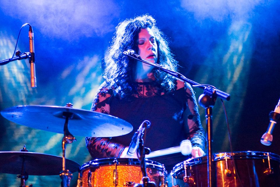 Mimi Parker of Low, on stage in 2015.  (Photo: Xavi Torrent)